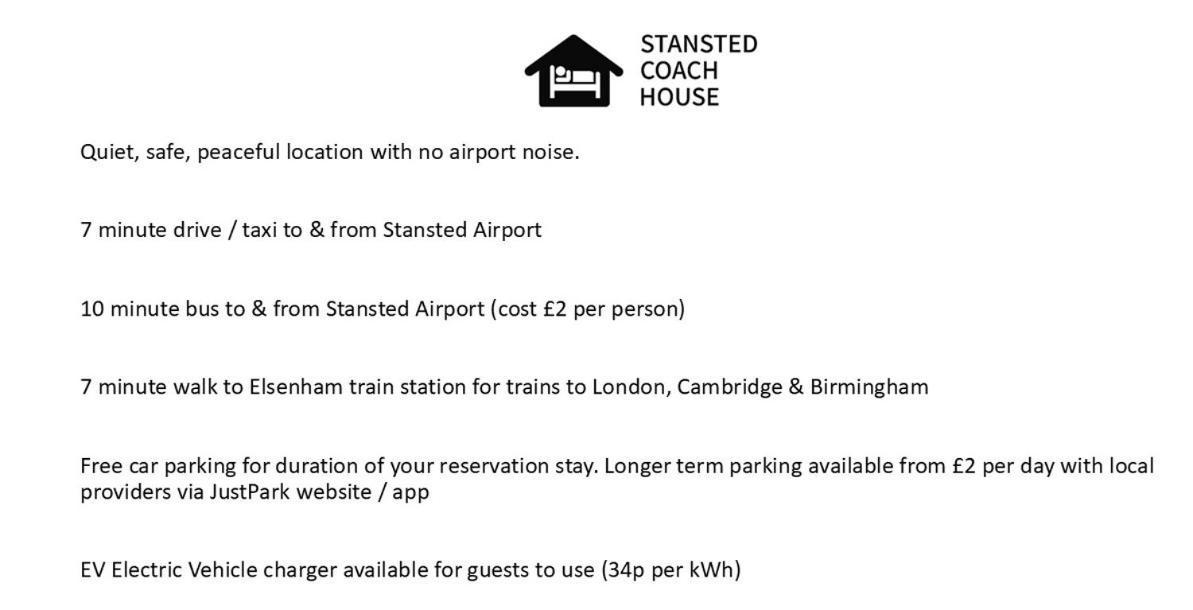 Stansted Coach House - Apartment Hotel Elsenham Exterior foto